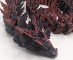 24 Inch Aquatic Dragon in Red and Black